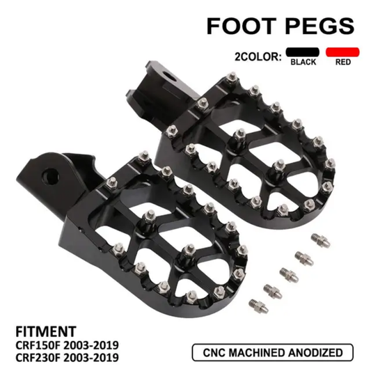 Machined aluminium foot pegs