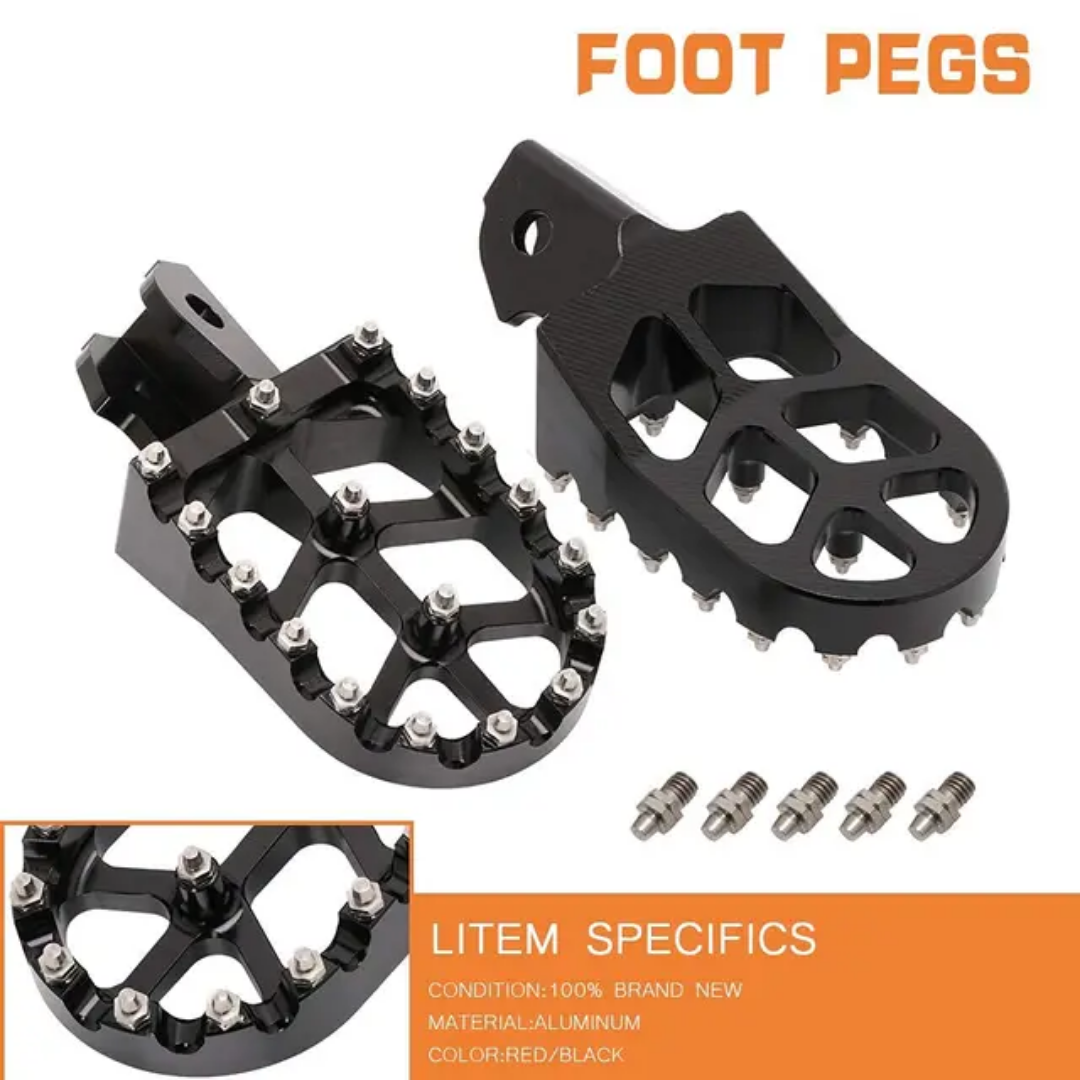 Machined aluminium foot pegs